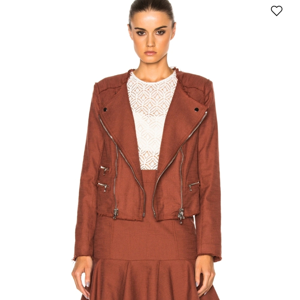 Veronica Beard Stevie Fringe Moto Jacket Size 4 $595 Retail